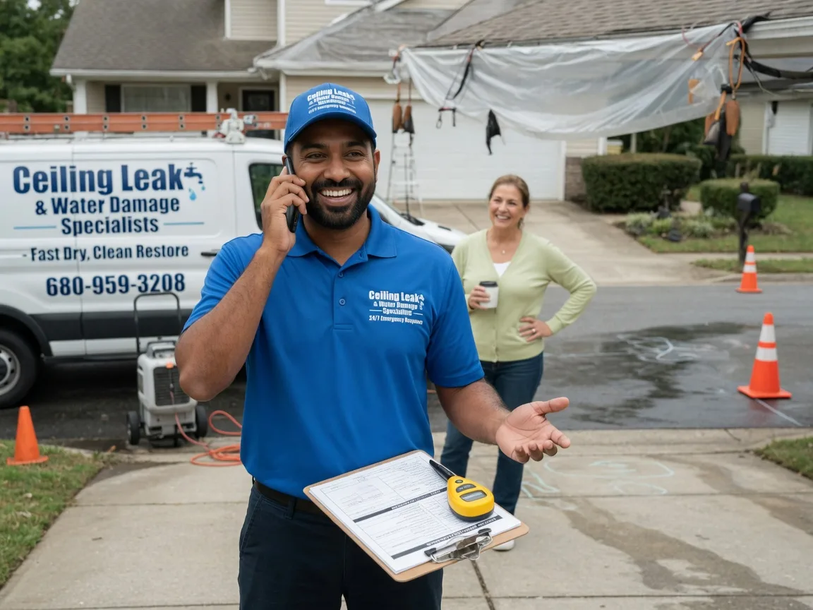 Ceiling Leak Cleanup Fresno, TX FAQs